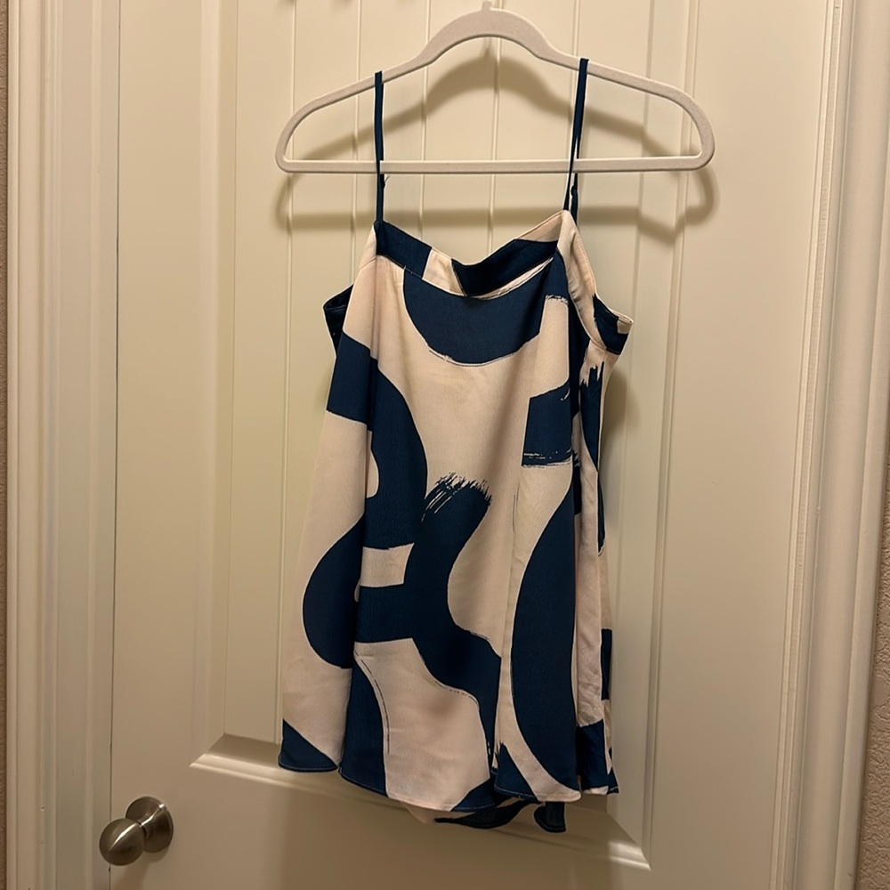 Maeve Cami Blue and ivory